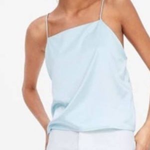 Zara Lingerie Style Satin Powder Blue Tank Cami Size Small